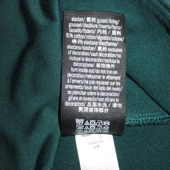 PINK womens LEGGINGS athletic GREEN high-rise COZY velour stripes SIZE M - Picture 6 of 10